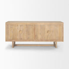 Grier Light Brown Solid Wood with Cane Sideboard on a white background