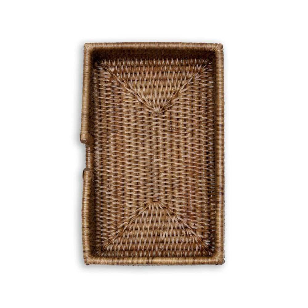 Rattan Guest Napkin Holder in Dark Wash - Addison West 