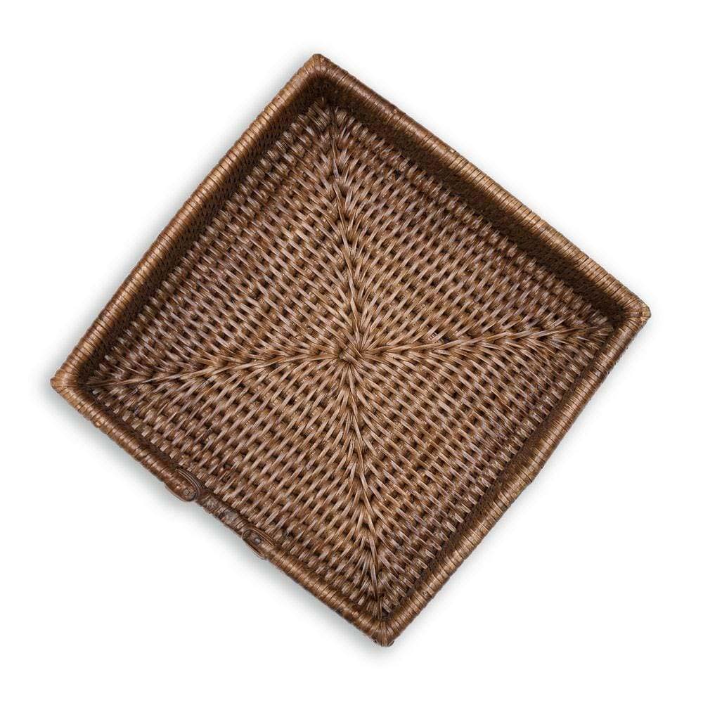 Rattan Lunch Napkin Holder in Dark Wash - Addison West 