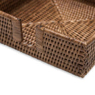 Rattan Lunch Napkin Holder in Dark Wash - Addison West 