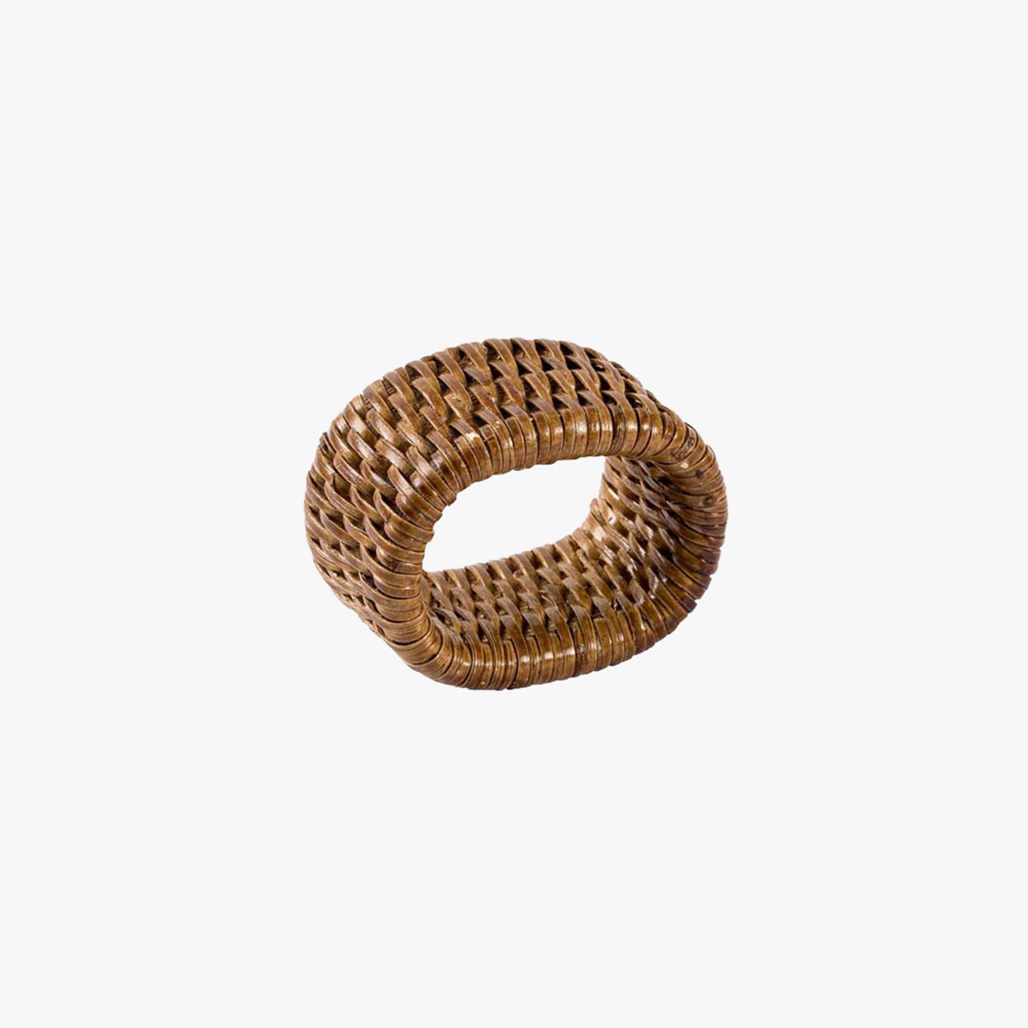 Classic Oval Rattan Napkin Ring - Addison West 