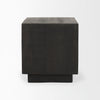 Mercana brand Hayden Dark Brown square Wood End Table on a white background