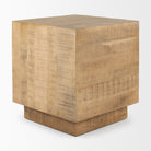 Hayden Light Brown Wood End/Side Table on a white background