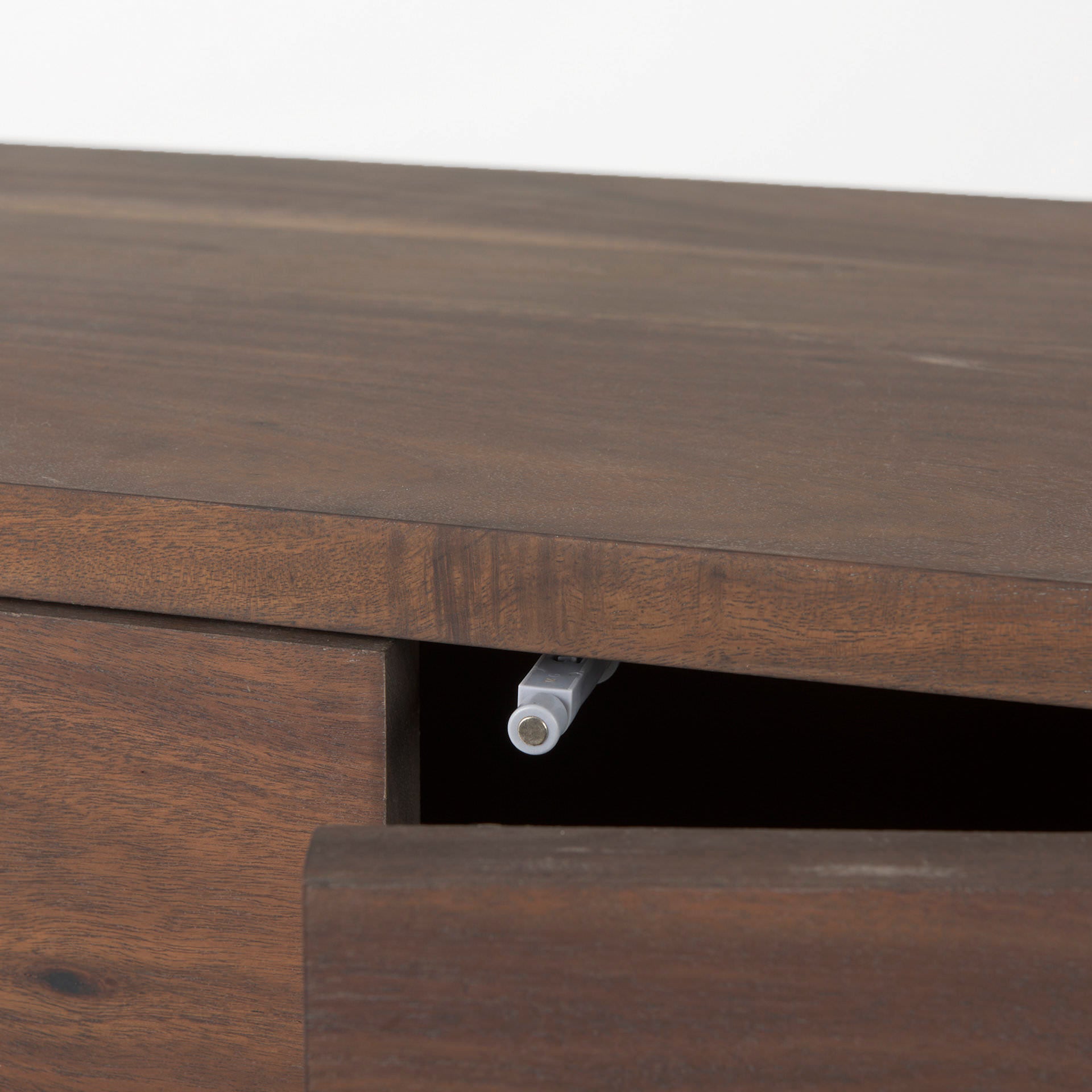 Hemlock Brown Wood Sideboard on a white background