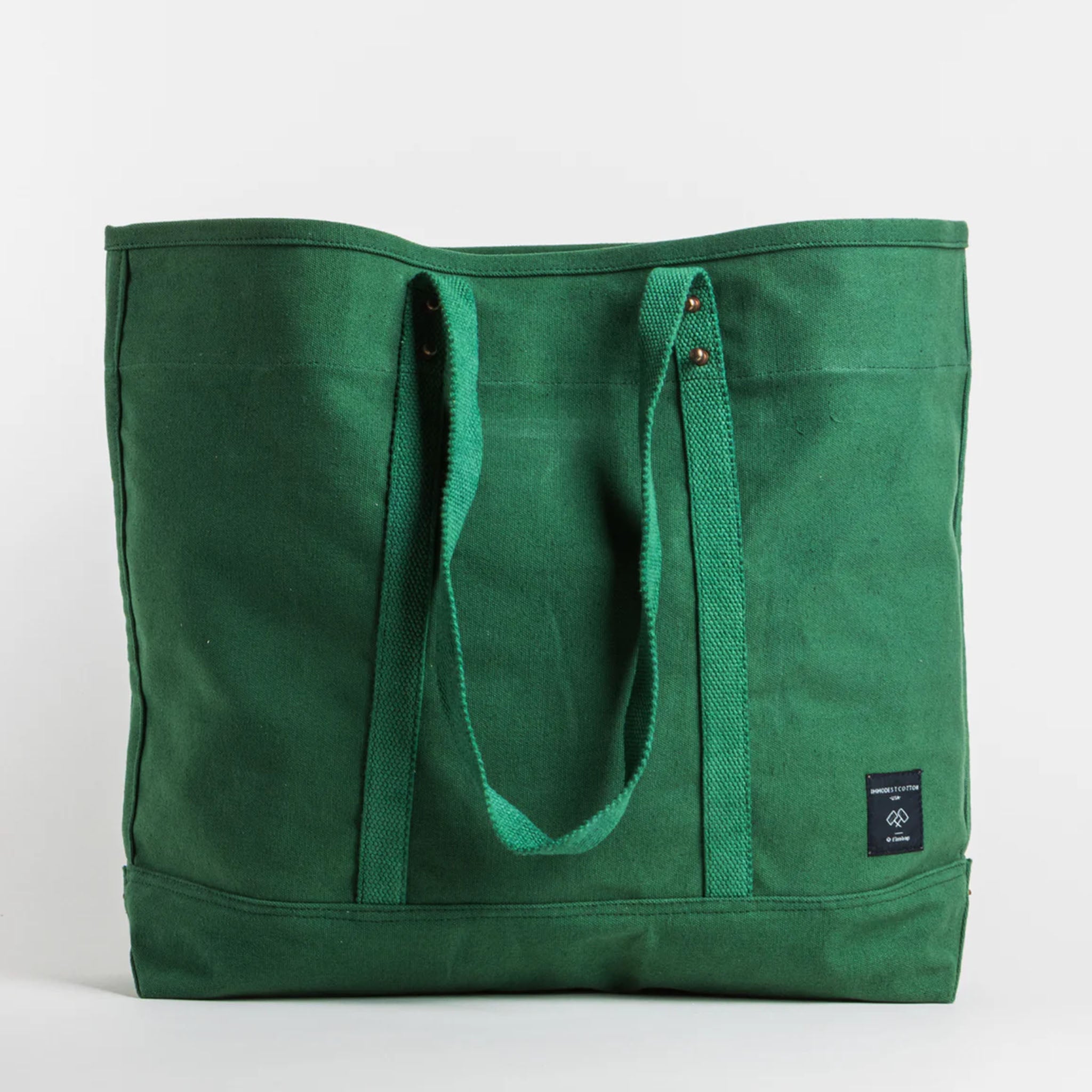 Immodest Cotton Large East-West Tote in Pine - Addison West 