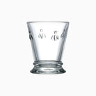 French Brand La Rochere Glass Bee Tumbler on a white background