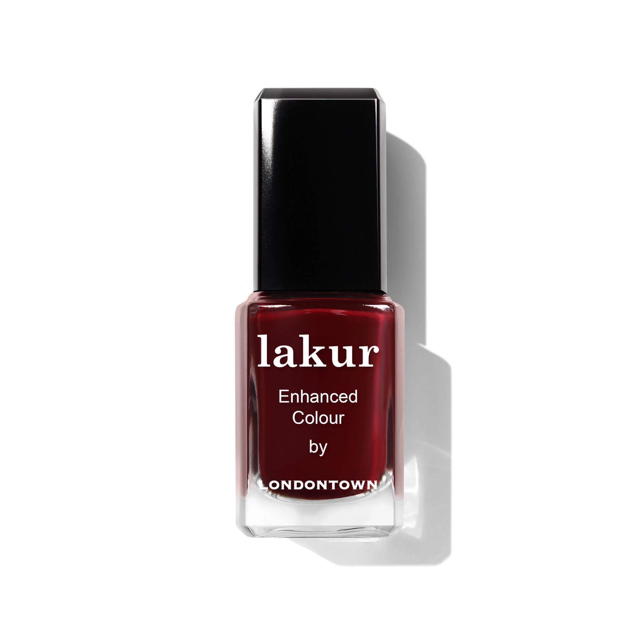 Londontown "Lady Luck" dark red Nail Polish on a white background