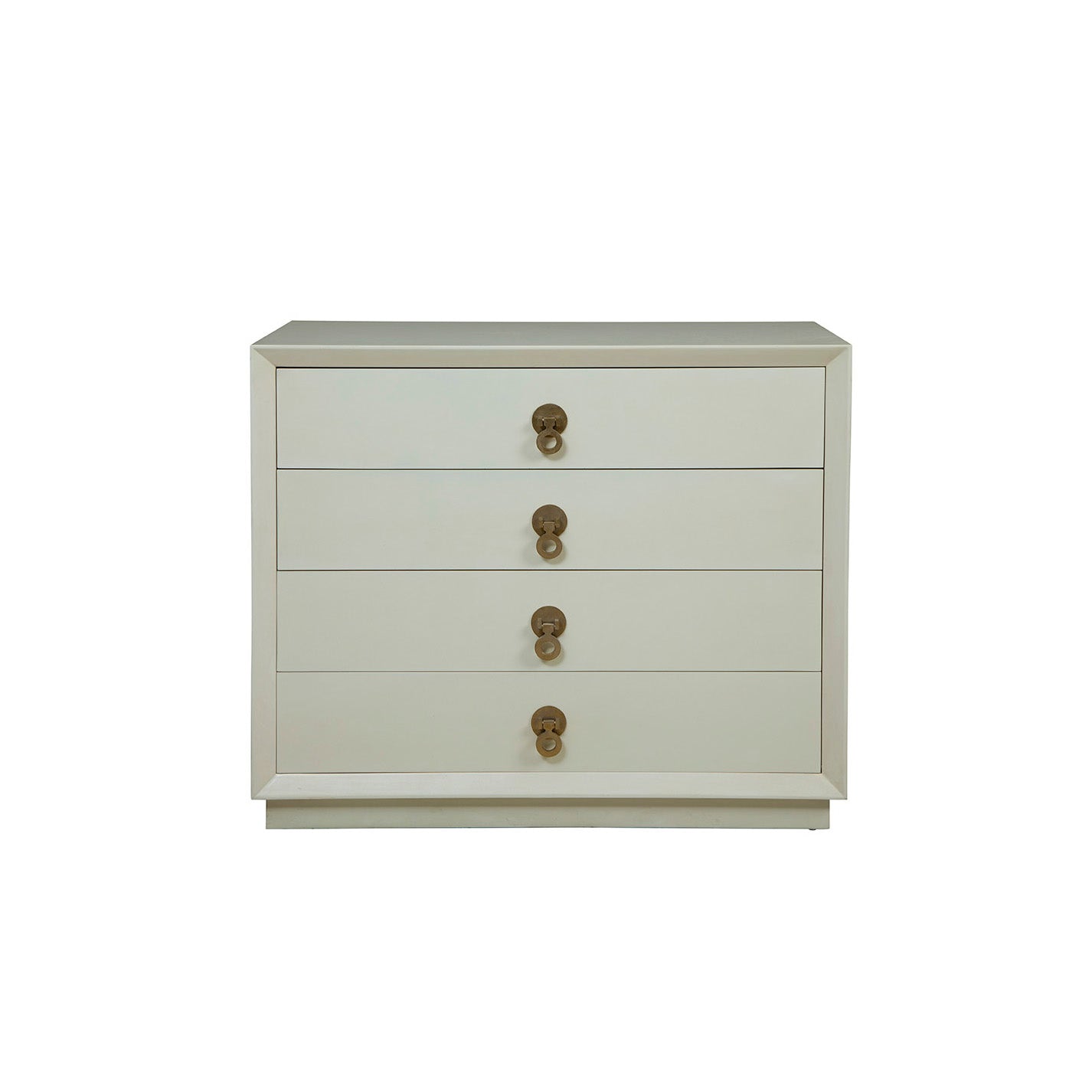 Furniture Classics brand Large Challenger Chest in Warm White on a white background