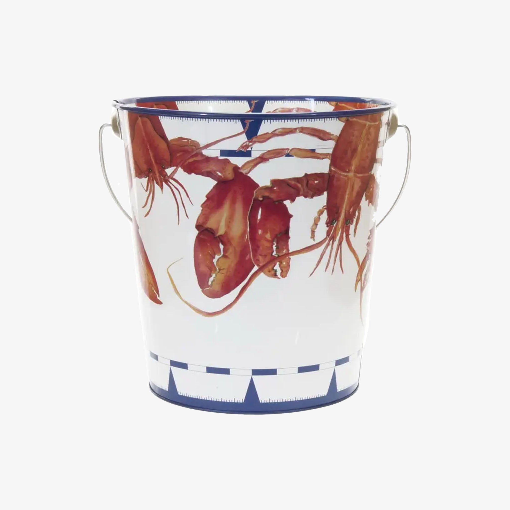 Golden Rabbit brand Large Enamelware Lobster Pail on a white background