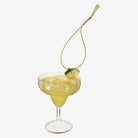 Lime Margarita Glass Christmas Ornament on a white background