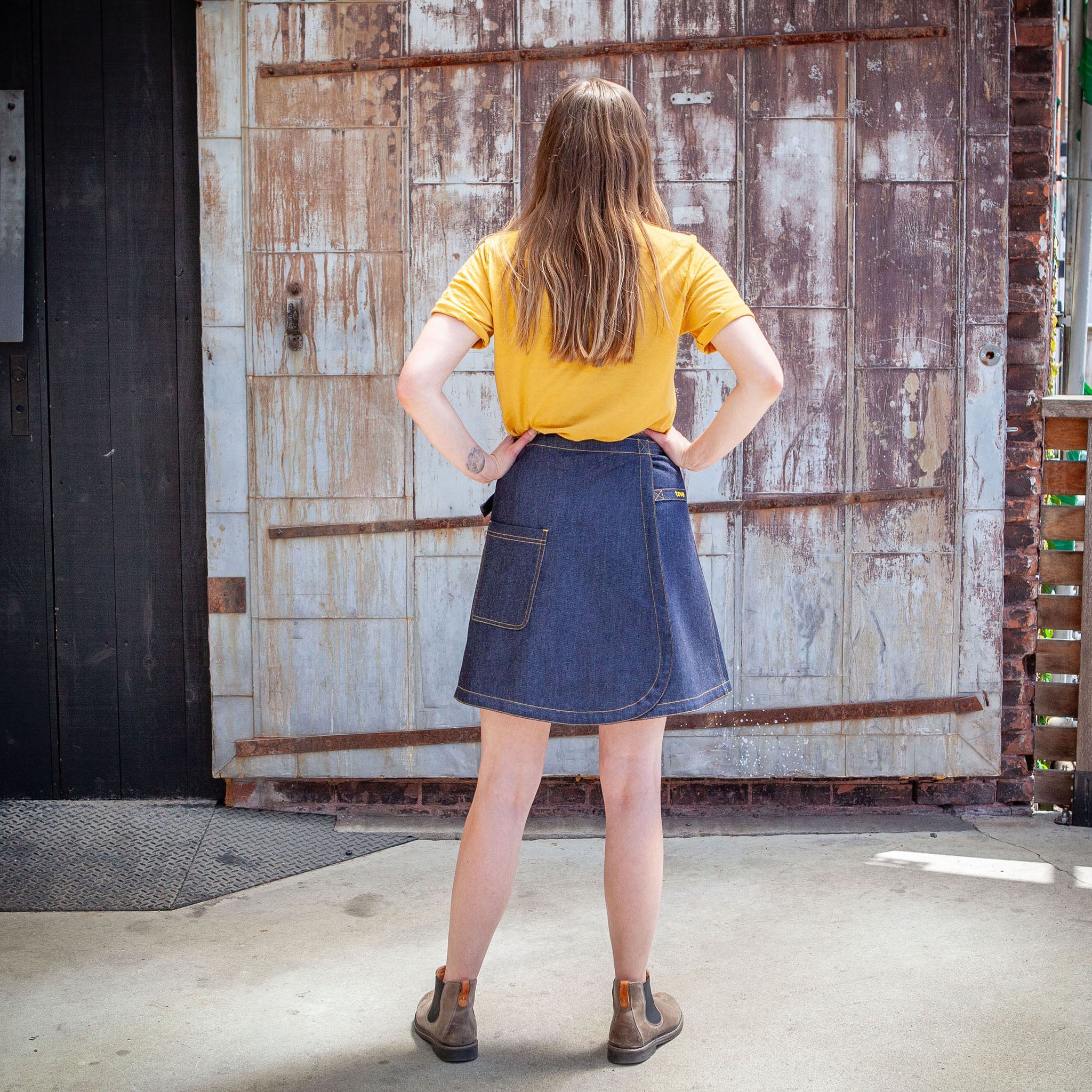 Tove Maker Skirt - Short Denim - Addison West 