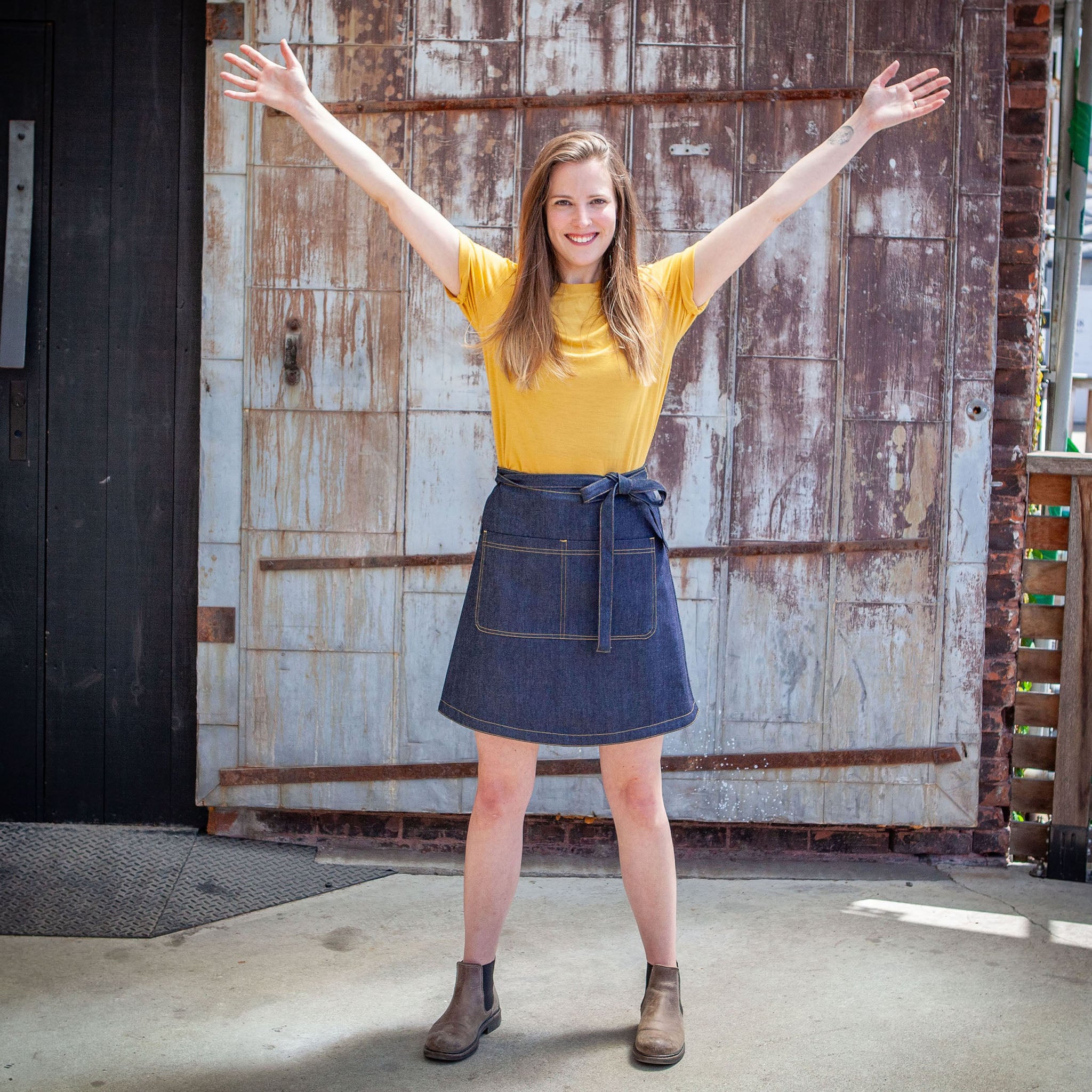 Tove Maker Skirt - Short Denim - Addison West 