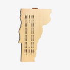 Maple Landmark Vermont Cribbage Board on a white background