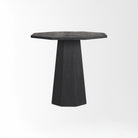 Maxine Hexagonal Dark Wood Foyer Table on a white background