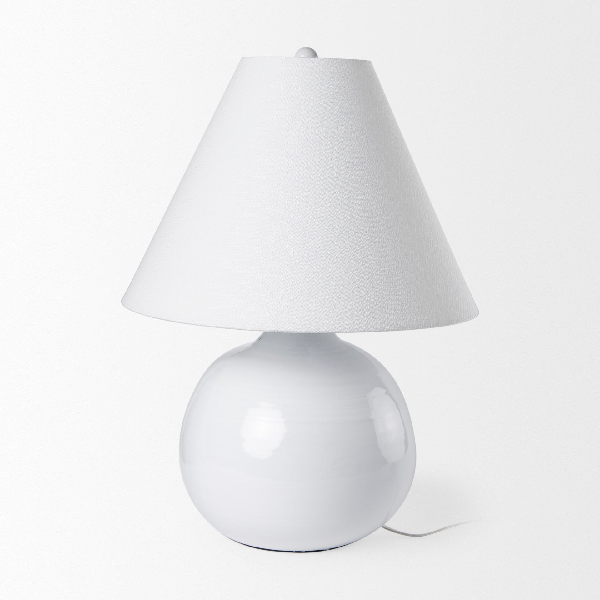 Mandalay Ceramic Table Lamp in White - Addison West 