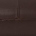 Close up of Minara 36L Square Dark Brown Leather Wrapped Ottoman 