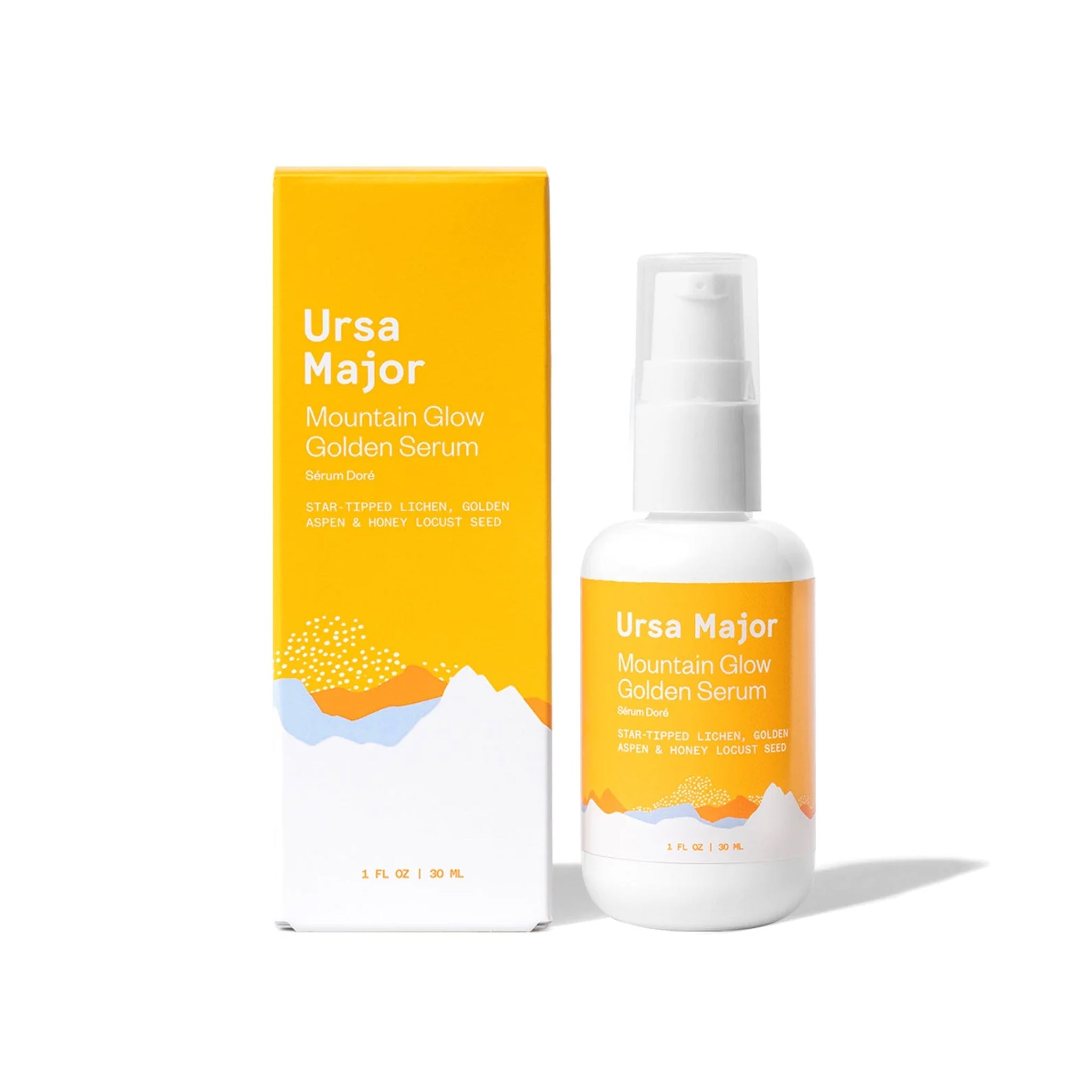 Ursa Major Mountain Glow Golden Serum on a white background