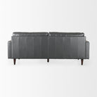 Olaf Grey Leather Sofa on a white background on a white background