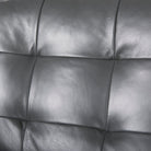 Close up of Olaf Grey Leather Sofa on a white background