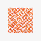 Caspari Orange Fretwork Cocktail Napkins on a white background