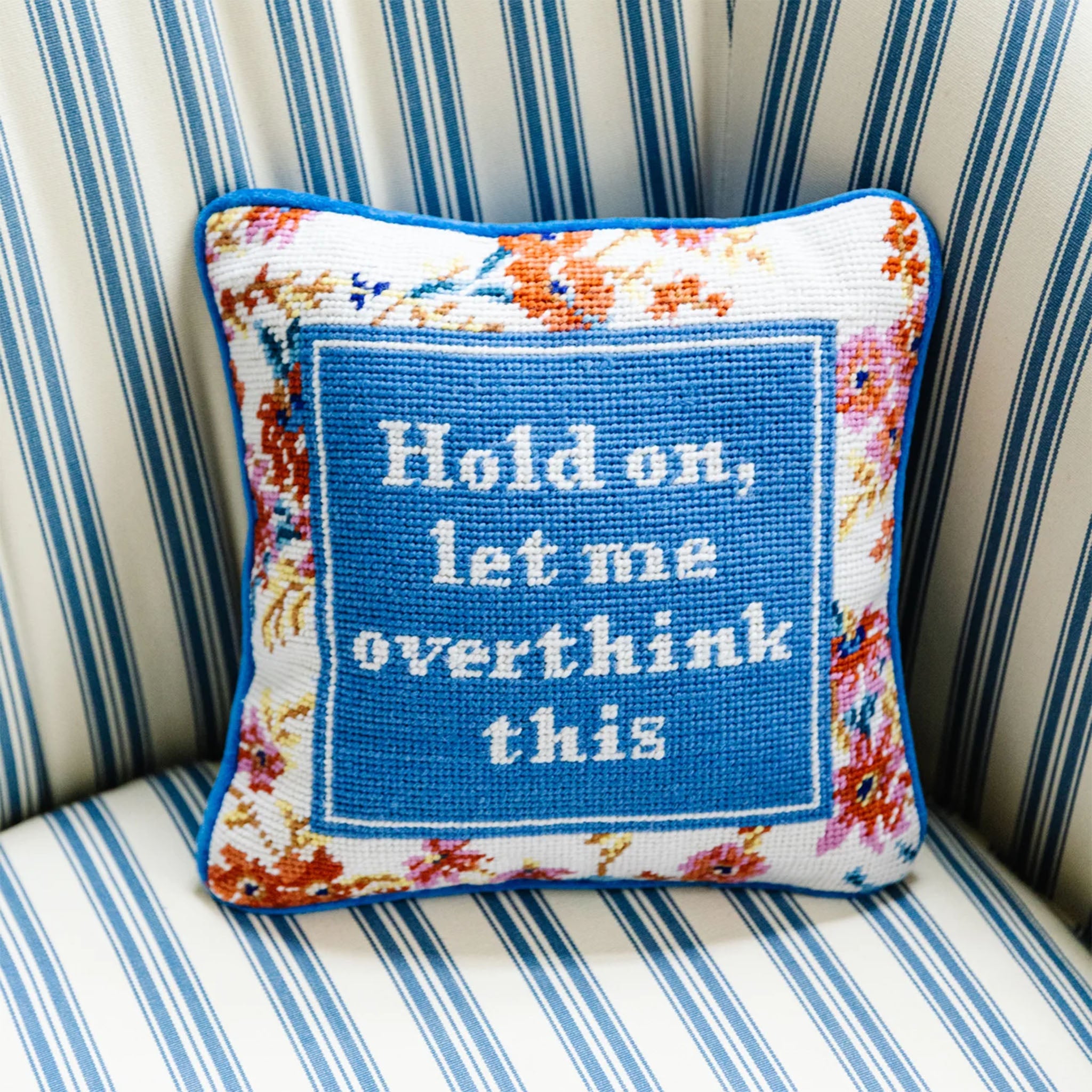 Overthink Needlepoint Pillow - Addison West 