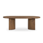 Four Hands Paden 51" Coffee Table in Seasoned Brown Acacia on a white background