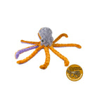 Plush Octopus with Squeaker Dog Toy on a white background