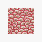 Caspari Pontchartrain Scallop Red Napkin on a white background