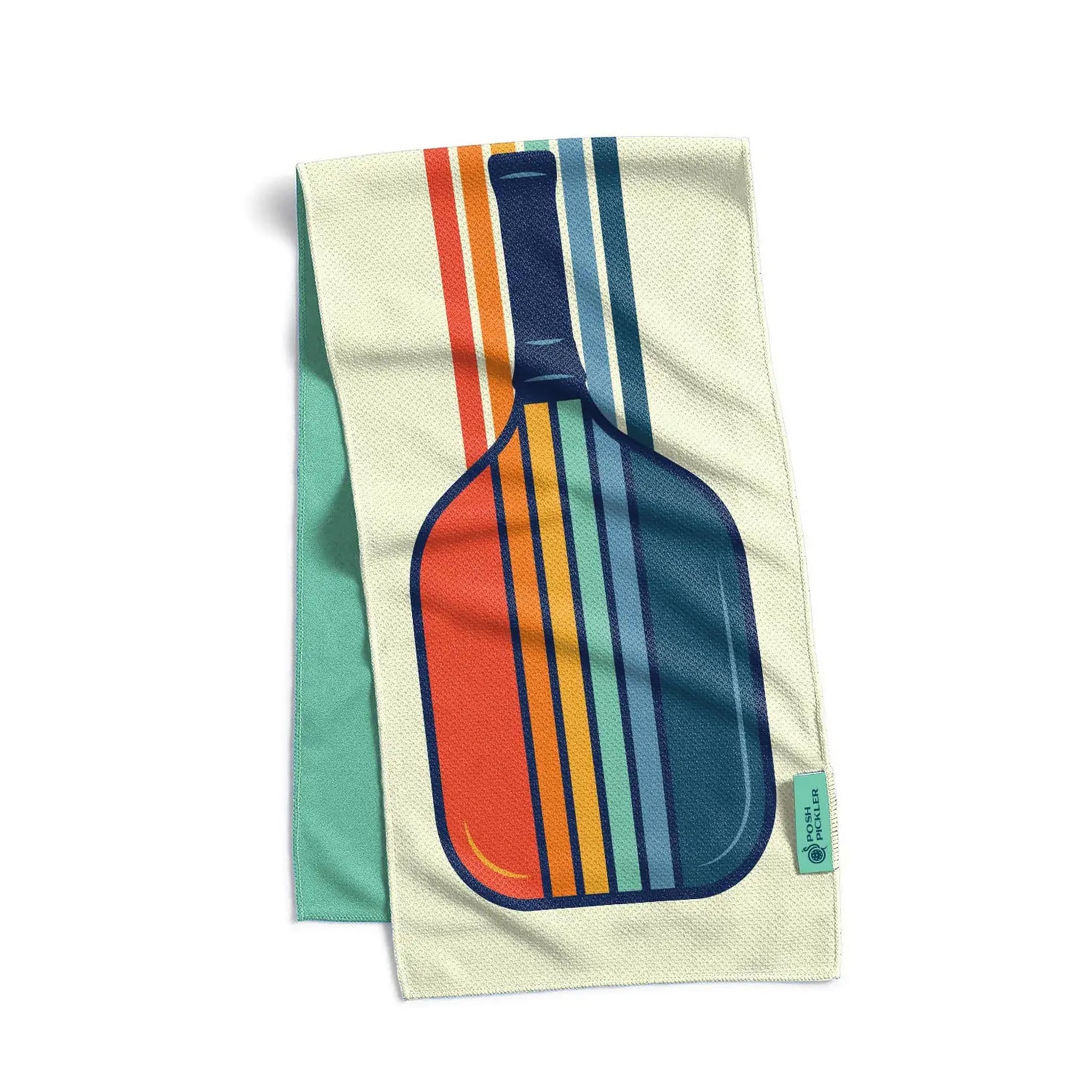 Retro Paddle Pickleball Cooling Towel on a white background