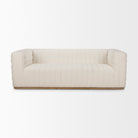 Mercana brand Ricciardo Cream Boucle 3-Seater Sofa on a white background