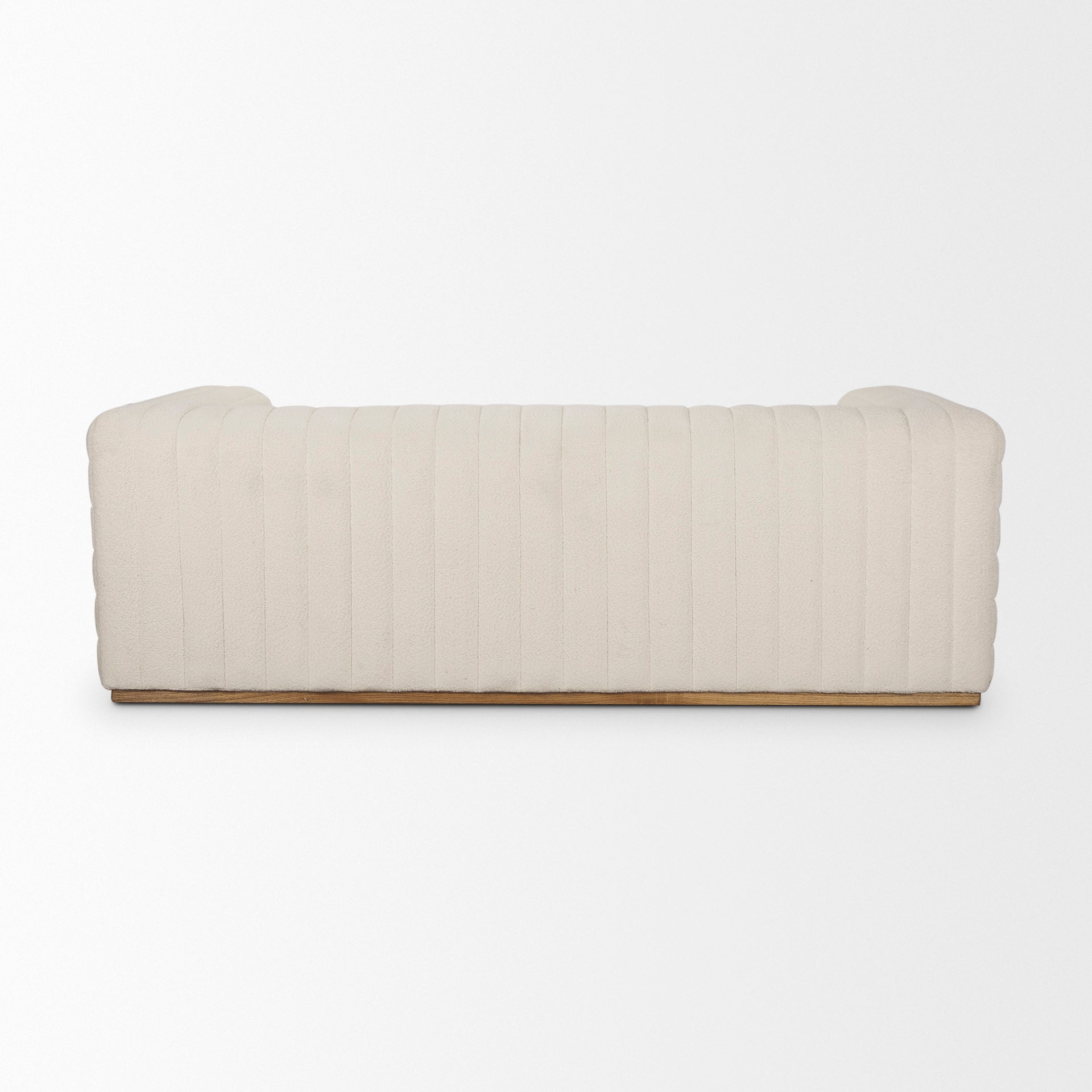 Ricciardo Cream Boucle 3-Seater Sofa on a white background