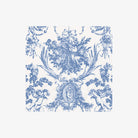 Caspari Romantic Toile Blue Cocktail Napkin on a white background