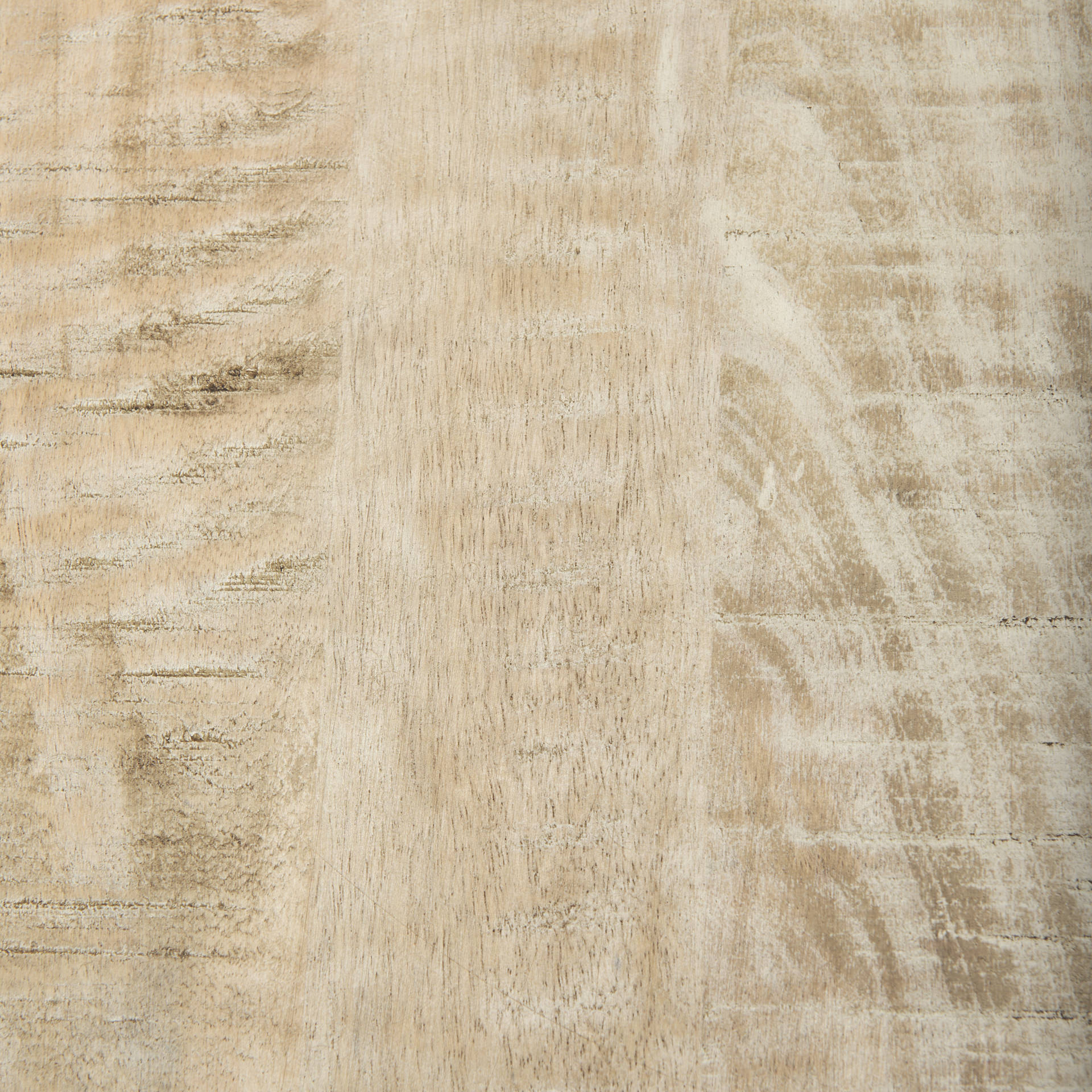 Close up of Rosie Large Blonde Wood Console Table on a white background