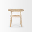 Rosie Large Blonde Wood End Table on a white background