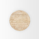 Rosie Large Blonde Wood End Table from above on a white background