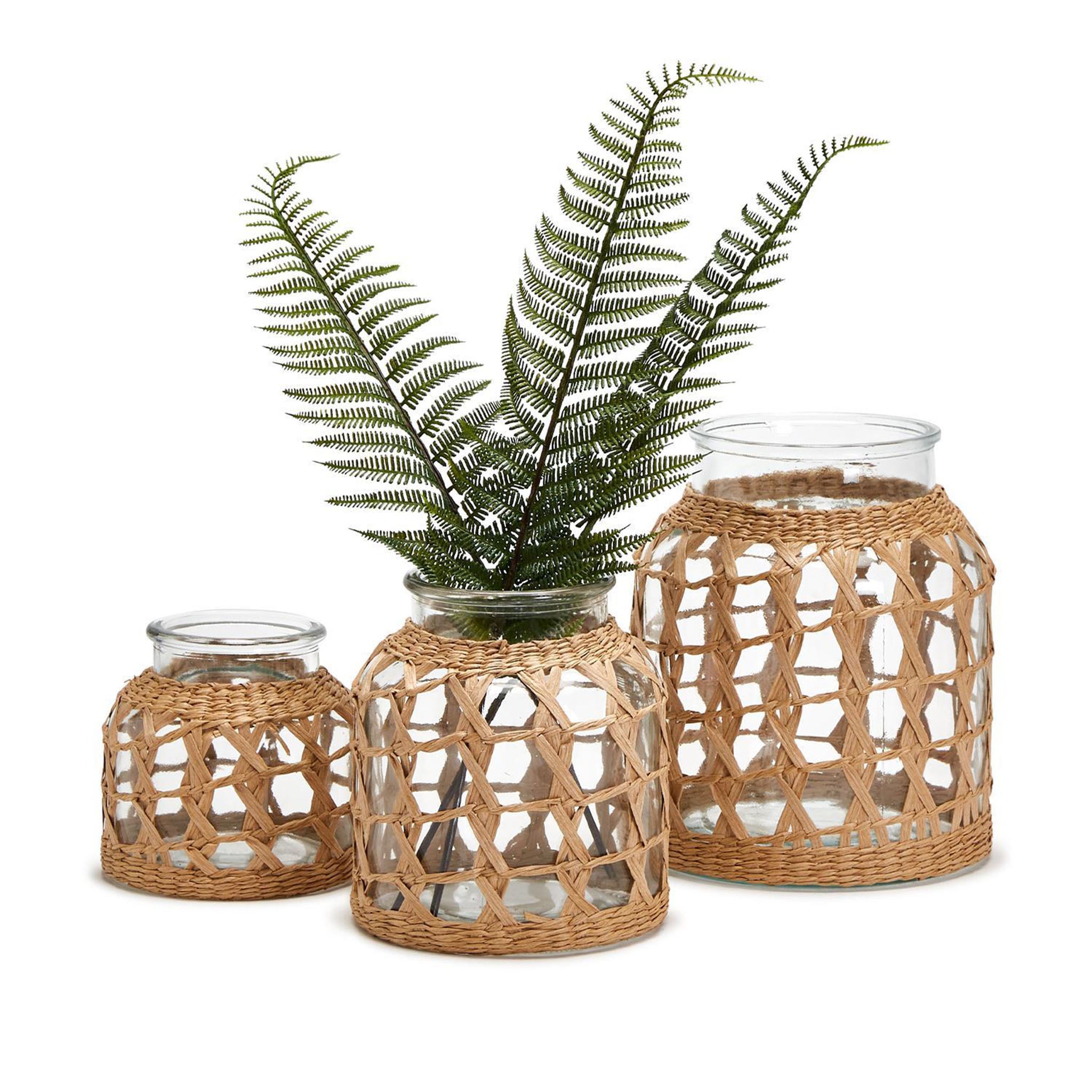 Seagrass Wrap Lattice Vase - Large - Addison West 