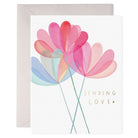 E Frances Sending Love Thinking of You Card on a white background