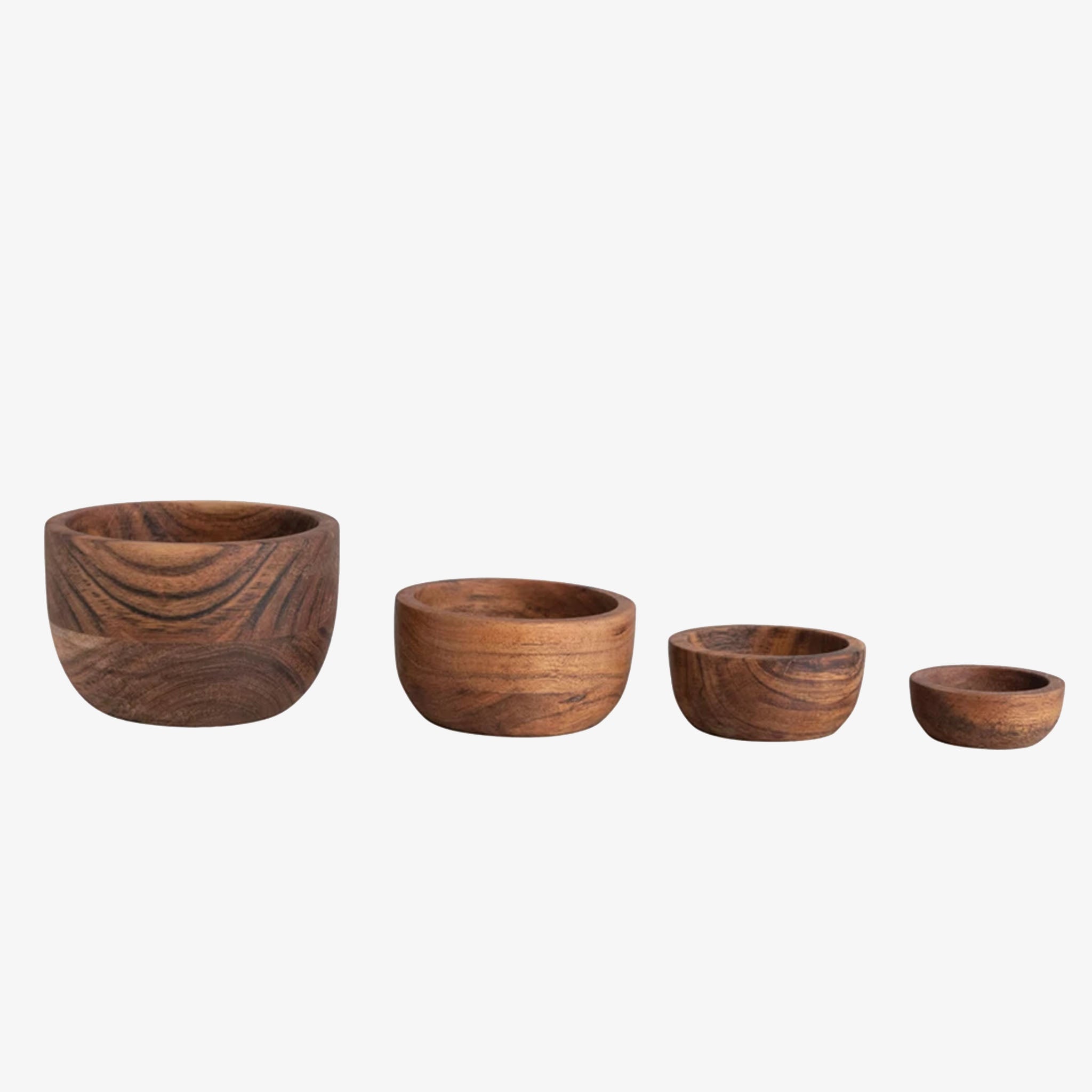 Set Of 4 Acacia Wood Nesting Bowls - Addison West 