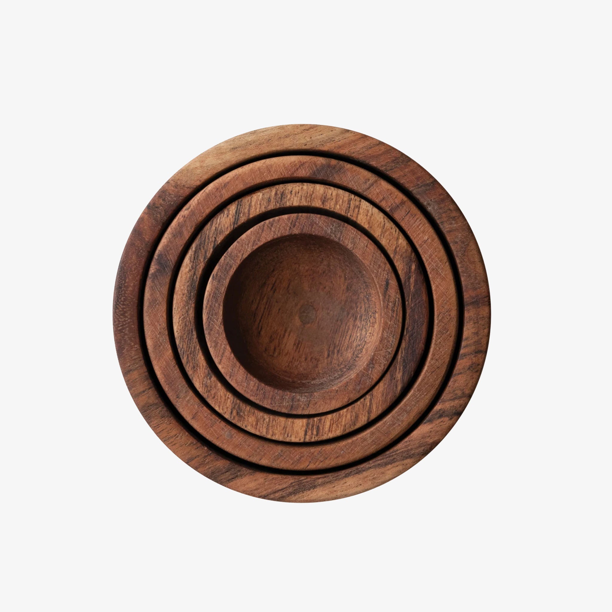 Set Of 4 Acacia Wood Nesting Bowls - Addison West 