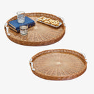 Bent Willow Round Wicker Tray - Addison West 