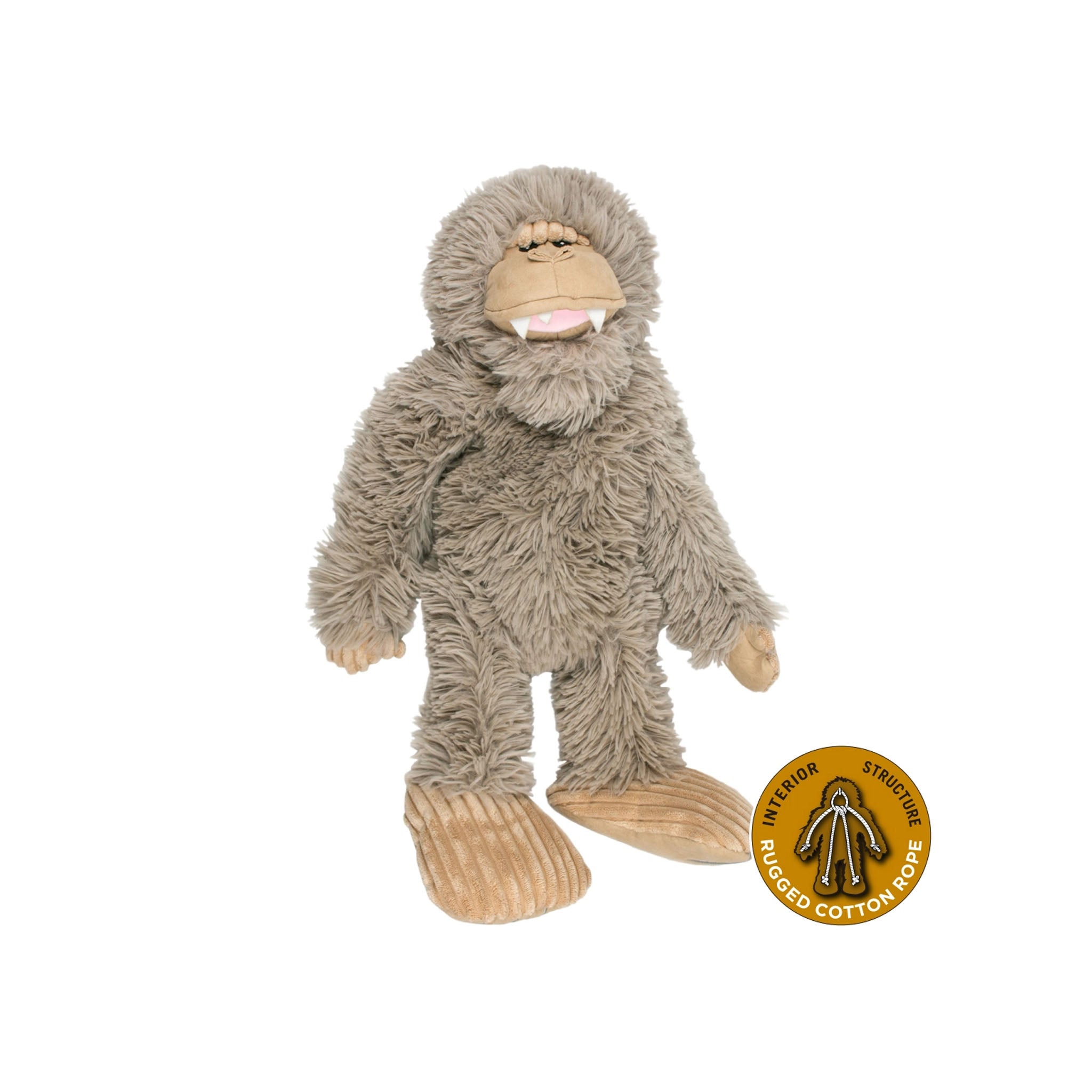 Stuffless Big Foot Squeaker Dog Toy on a white background