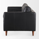 Svend Black Leather Sofa on a white background