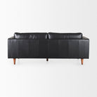 Svend Black Leather Sofa on a white background