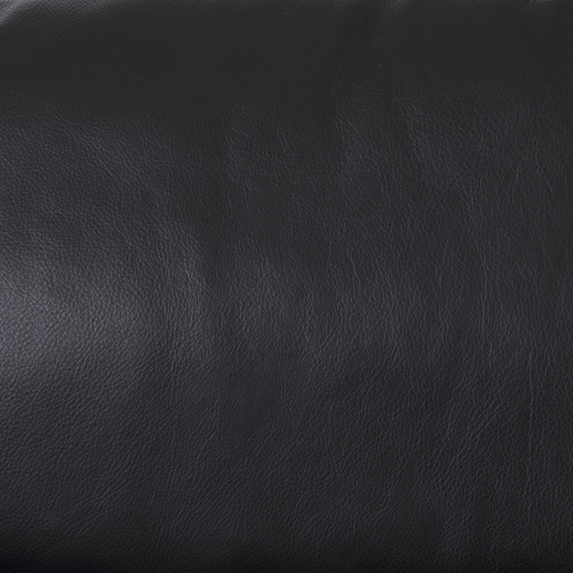 Close up of Svend Black Leather Sofa 