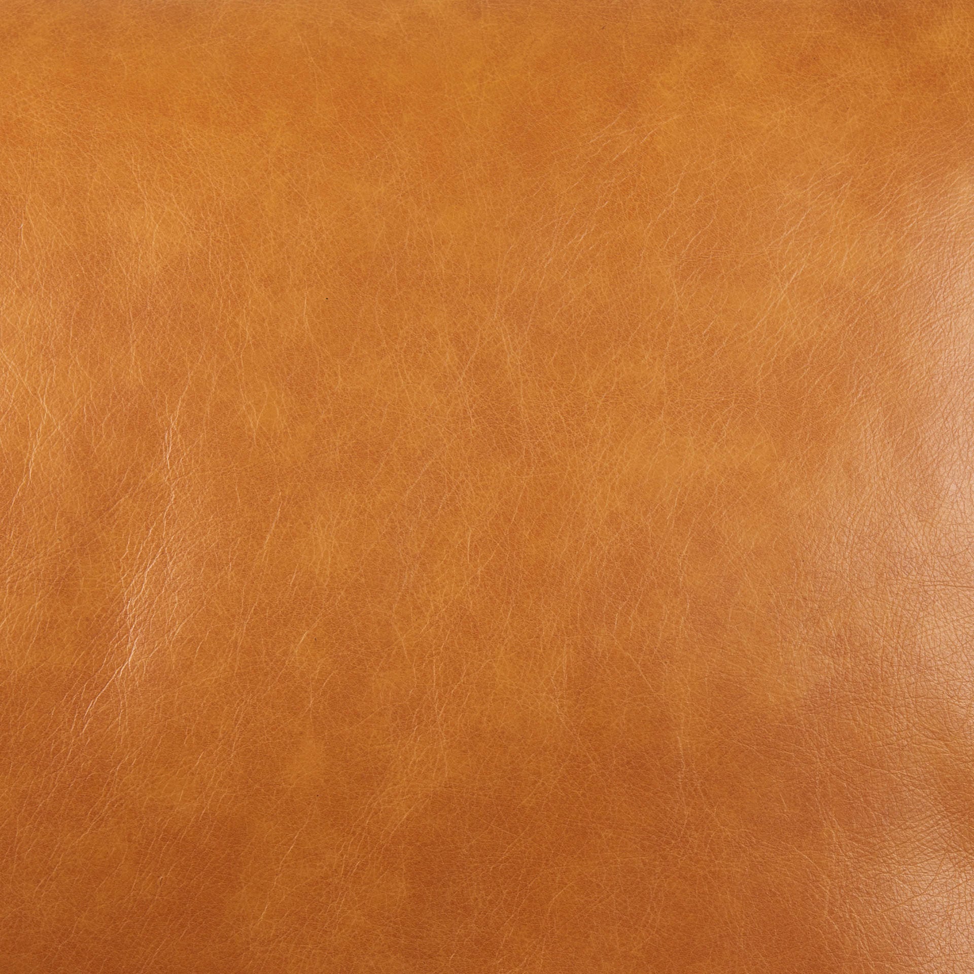 Close up of Svend Tan Leather Love Seat Sofa 