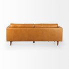 Svend Tan Leather Sofa on a white background