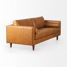 Svend Tan Leather Sofa on a white background