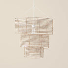 3 Tier Chandelier on a beige background