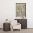 Talia Reeded Half Moon Cabinet in Mocha - Addison West 