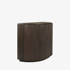 Talia Reeded Half Moon Cabinet in Mocha - Addison West 